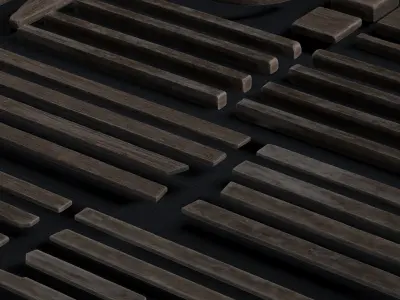 Wooden Plank Pack - High-Quality Wooden Planks Low-poly 3D model