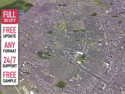 Bhubaneswar - 3D City Model Low-poly 3D model