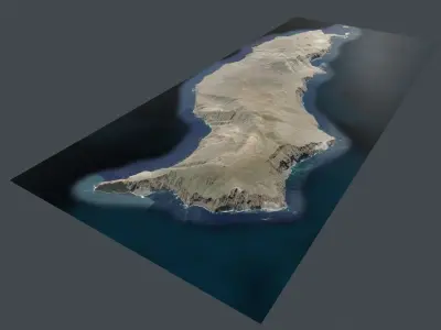 Guadalupe Island or Isla Guadalupe Mexicos California Peninsula 3D model