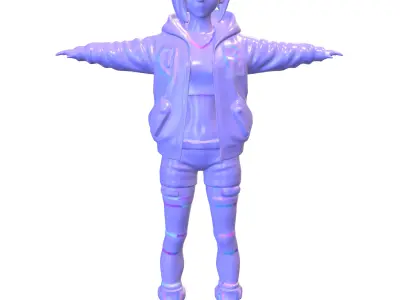 cyberpunk street game reader Low-poly 3D model