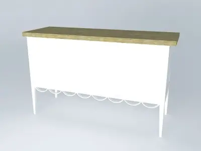 Wooden light console Free 3D model