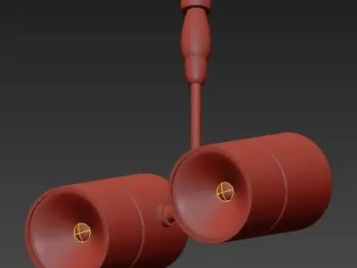 Twin 2 Light Outdoor Spotlight 3D model