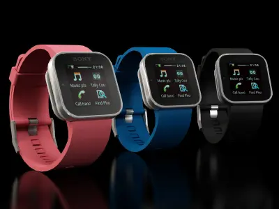 Sony SmartWatch Low-poly 3D model