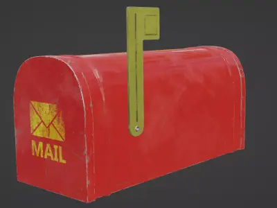 Mailbox mail box Low-poly 3D model