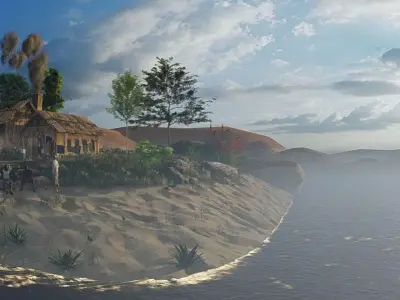 Village Design 2 Low-poly 3D model