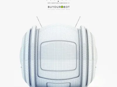 Cute rolling bot toy IX 3D model