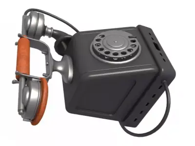 Retro Telephone 3D model
