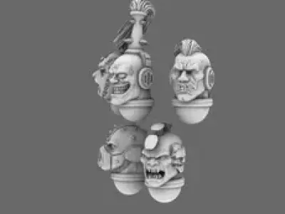 Galactic Boy Band Exposed Masochists Heads 3D print model