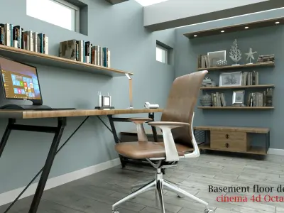 basement floor design 3D model