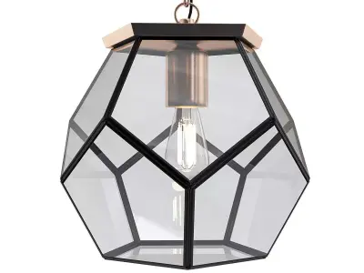 Untitled glass pendant light - gold 3D model