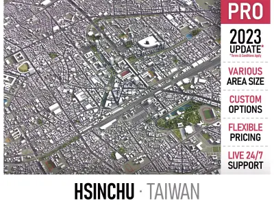 Hsinchu Low-poly 3D model