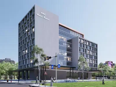 Hotel Low-poly 3D model purchase