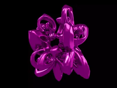 Abstract Flower Shape v1 006 Low-poly 3D model