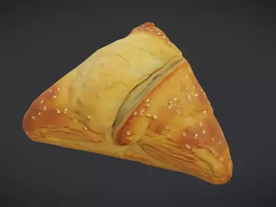 Puff Pastry Low-poly 3D model
