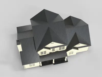 Cottage House Design 15T5 Low-poly 3D model