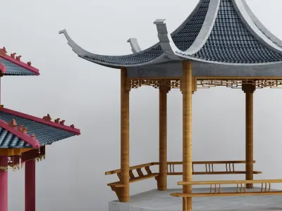 pavilion style Chinese Texture