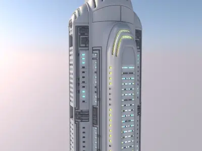 futuristic skyscraper 3D model order