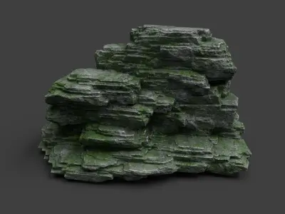 Rock 8-6 Low-poly 3D model