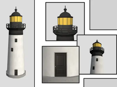 Light Houses - Low Poly Game Ready Exteriors  3D Model Pack