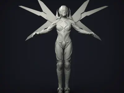 Robotic Female Character 3D model