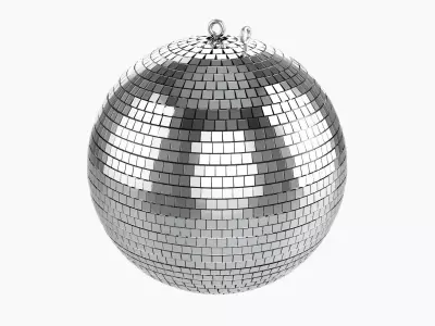Mirrorball striped ball 3D model