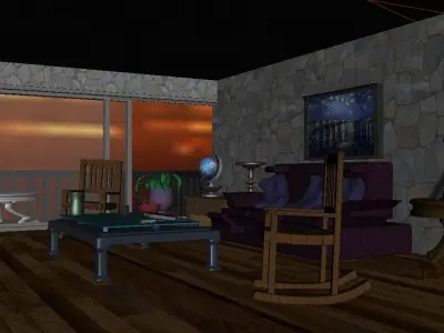 Furniture Living Room Set  3D model