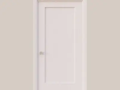 Single-Inset Interior Door 3D model