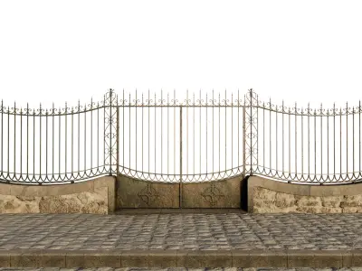 Classical Iron Gate 3D model