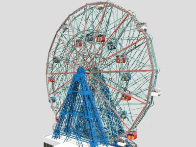 Ferris Wheel Low-poly 3D model