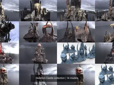 Skeleton Castle collection 3D Model Pack