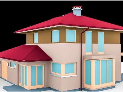 1  BHK  DUPLEX  HOUSE 3D model
