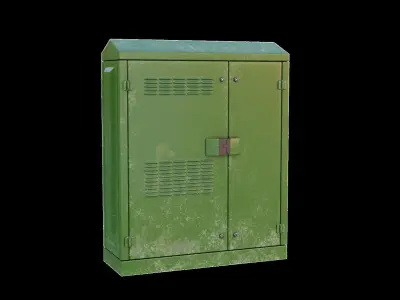  Fibre Cabinet Low-poly 3D model