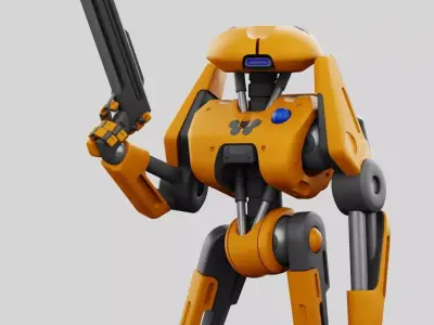 BATTLE DROID Z-100  RIGGED 3D model