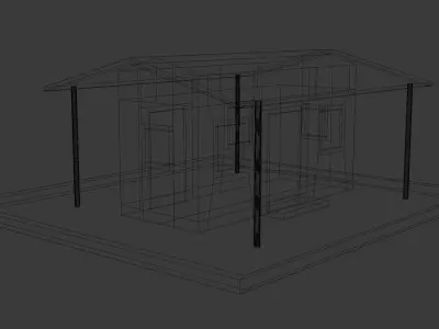 Police Outpost Low-poly 3D model