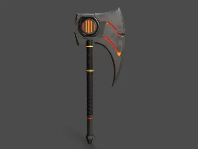 Sci-Fi Axe V3 Low-poly 3D model