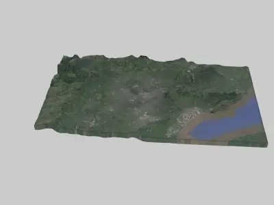 Bristol City Low-poly 3D model