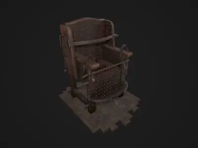 Next generation tiger stool Low-poly 3D model