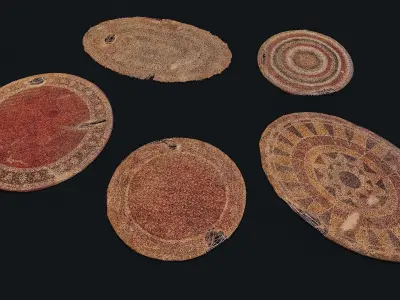 Small Carpets 6-10 Low-poly 3D model