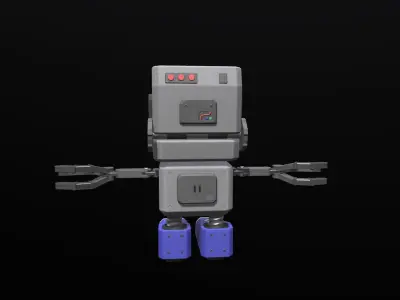 Stylized Robot Game-ready Model Low-poly 3D model