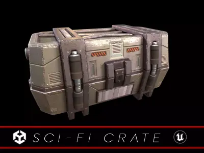 Sci-Fi Crate Low-poly 3D model get