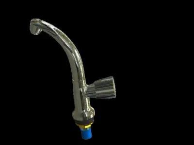 Water tap Moving Pillar cock 3D model 3D model