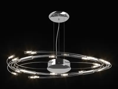 78434x Ovale Lightstar Chandelier 3D model