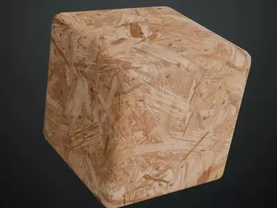 Industrial OSB Wood Strand Board PBR Texture