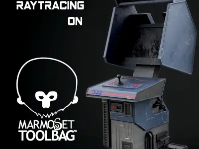 Arcade GAme Machine V4 Cyberpunk Optimized FOr games  Low-poly 3D model