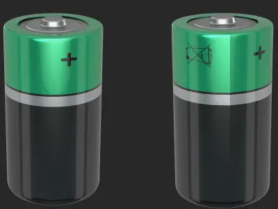 LR20 Battery 3D model