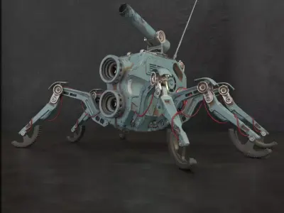 SpiderRobot Low-poly 3D model