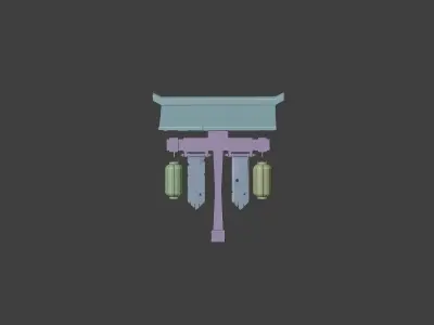 Japanese Lantern Version 2 3D model