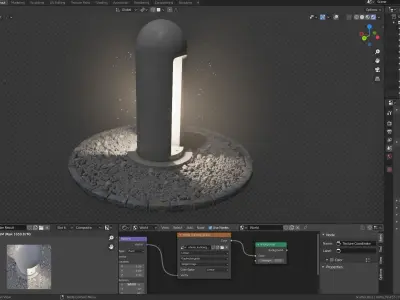 Outdoor luminaire eevee Low-poly 3D model