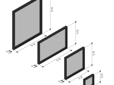Window Essentials Pack - Fixed - Sliding Low-poly 3D model