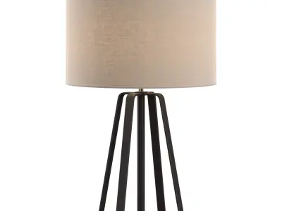 TOLSON LEATHER TABLE LAMP WITH SHADE 3D model